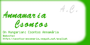 annamaria csontos business card